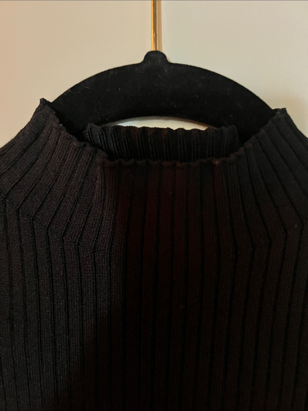 Zara Black Ribbed Short-Sleeve Turtleneck Sweater M - Picture 7 of 7